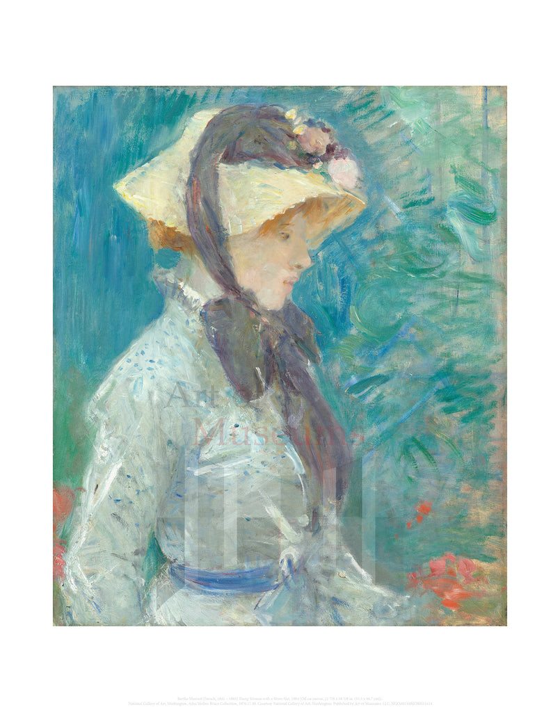 Young Woman with a Straw Hat