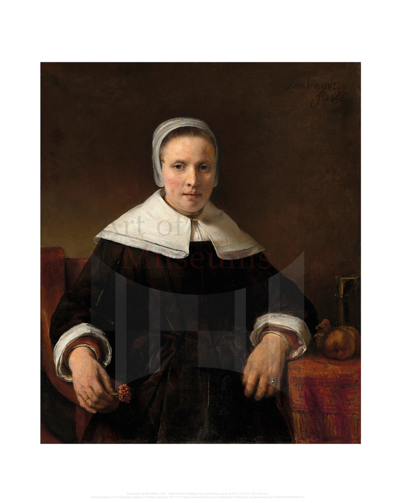 A Woman Holding a Pink